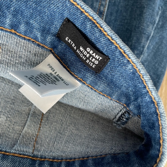 Veronica Beard Grant Wide Leg Denim Extra High Rise in Lakewood Blue Sz 31 EUC - Picture 9 of 14